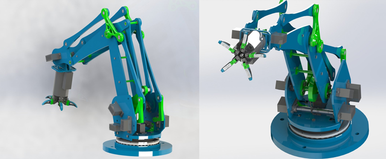طراحی بازو رباتیک 3D مدل طراحی صنعتی