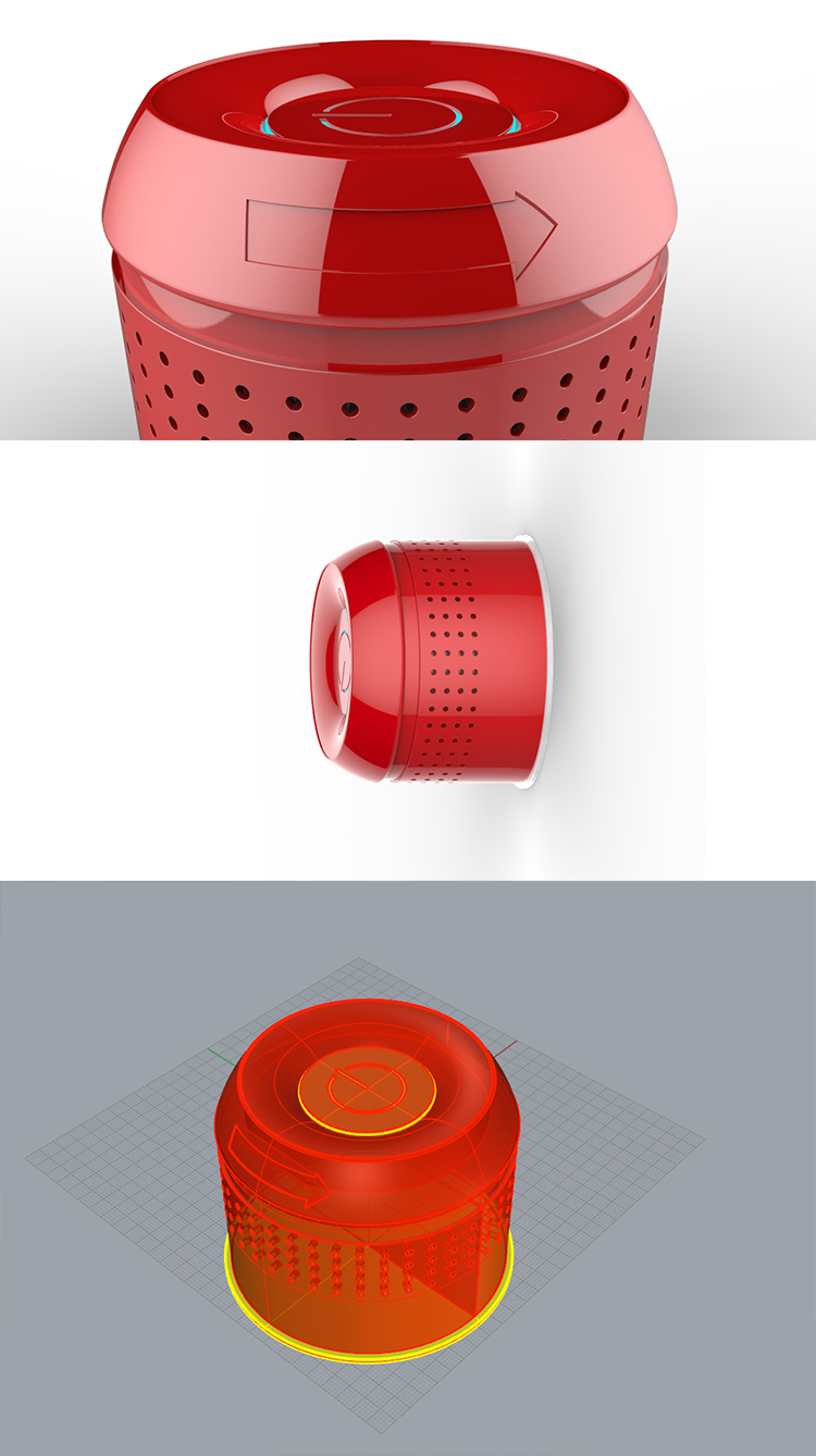 Micro air purifier design 3D model