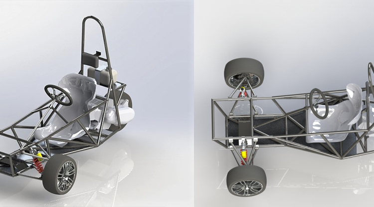 Mechanical kart design 3D model