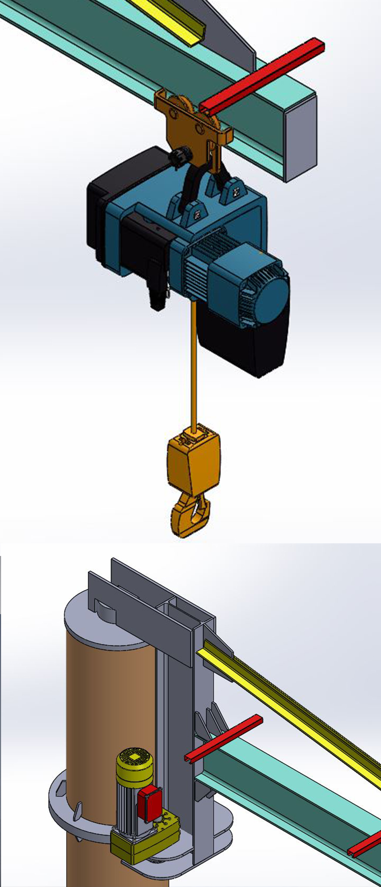 Cantilever crane 3D model