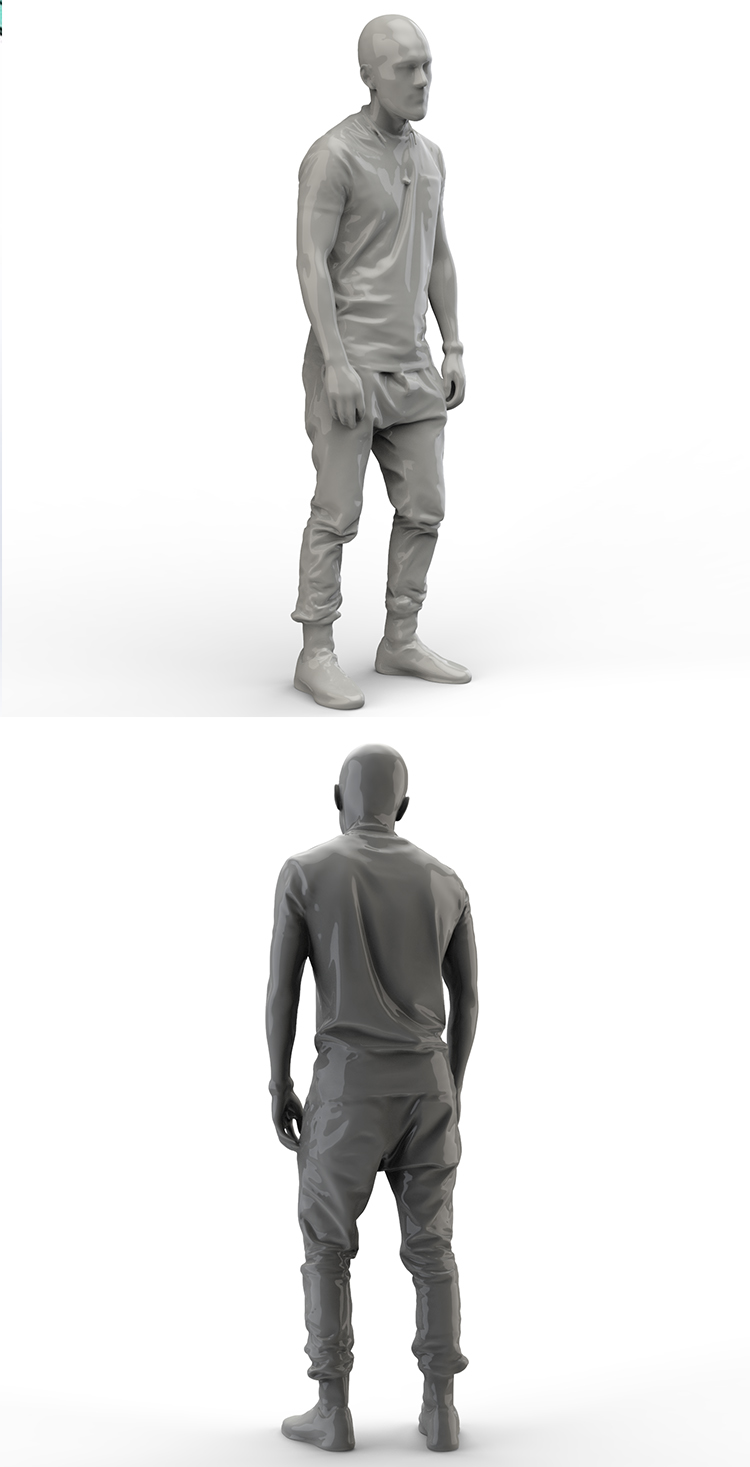 Young men's 3D model