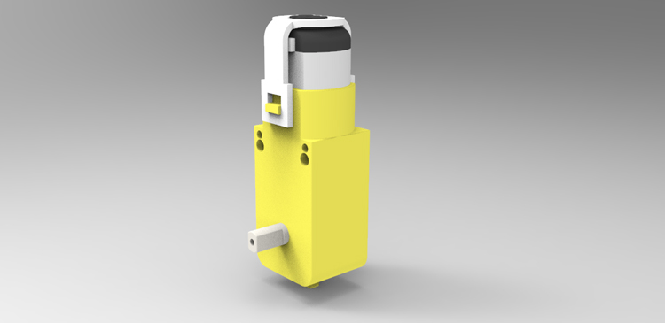 DC gear motor 3D model