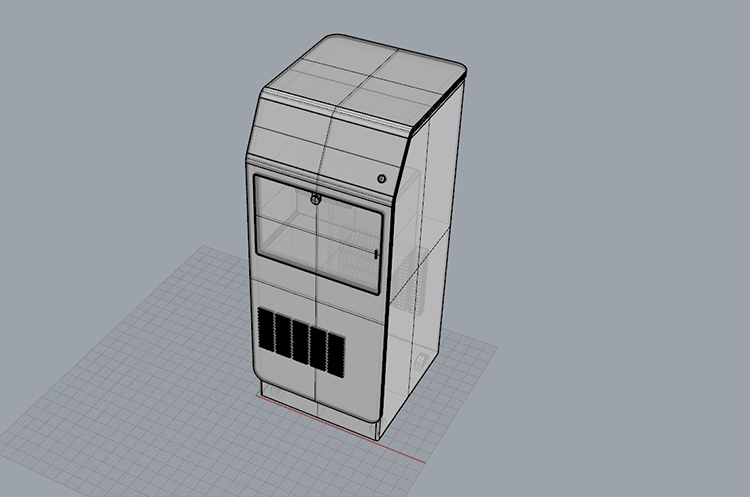 空冷式製氷機工業デザイン3Dモデル