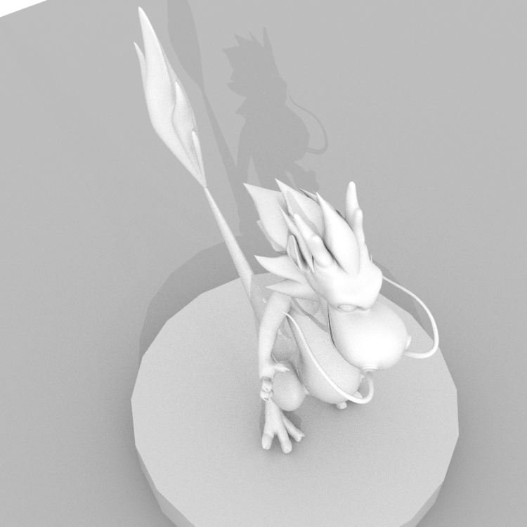 Tegneserie Little Fire Dragon 3D Model