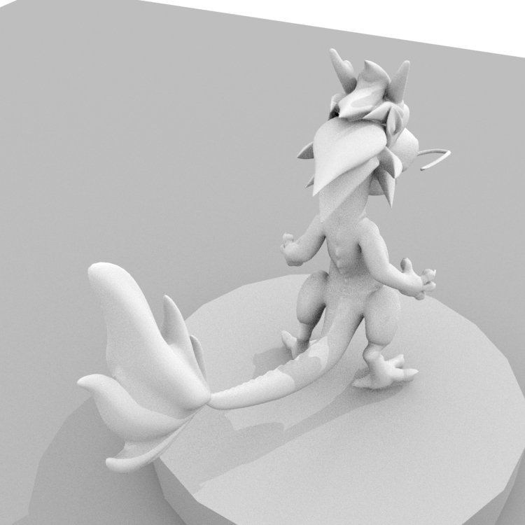 Tegneserie Little Fire Dragon 3D Model
