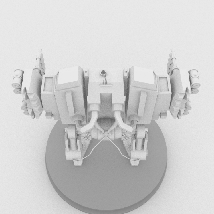 Modèle 3D de robot d'artillerie