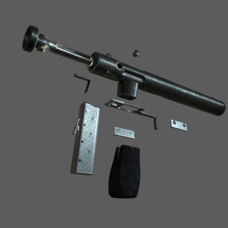 Welrod pisztoly 3d modell