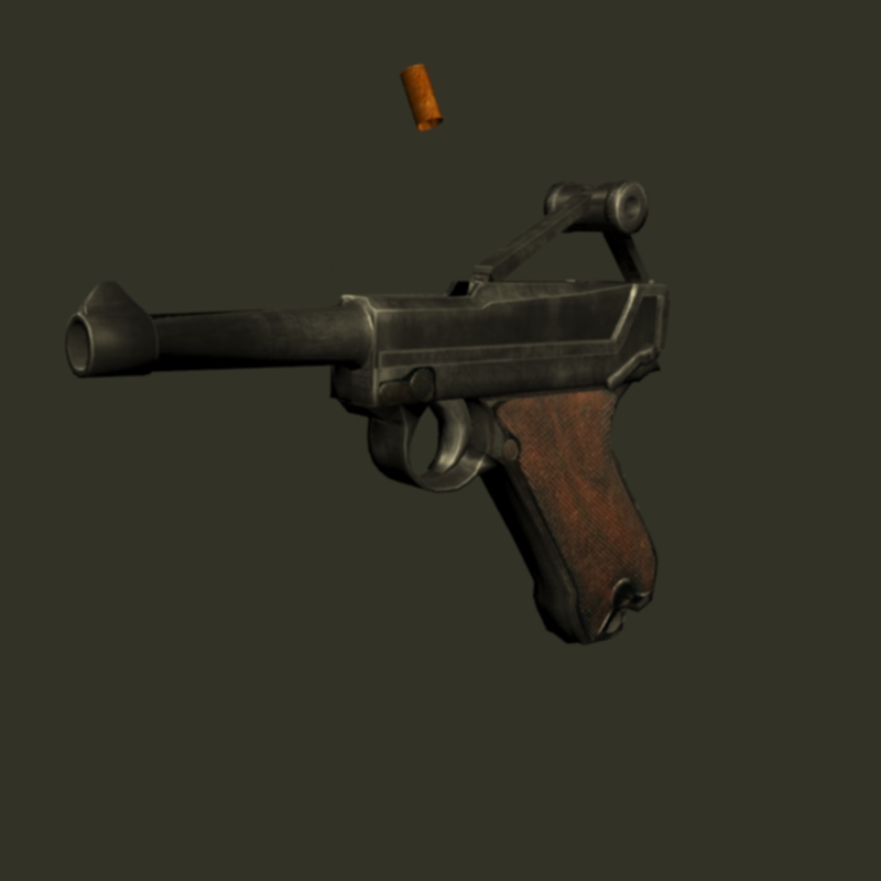 Лугер пиштољ 3д модел