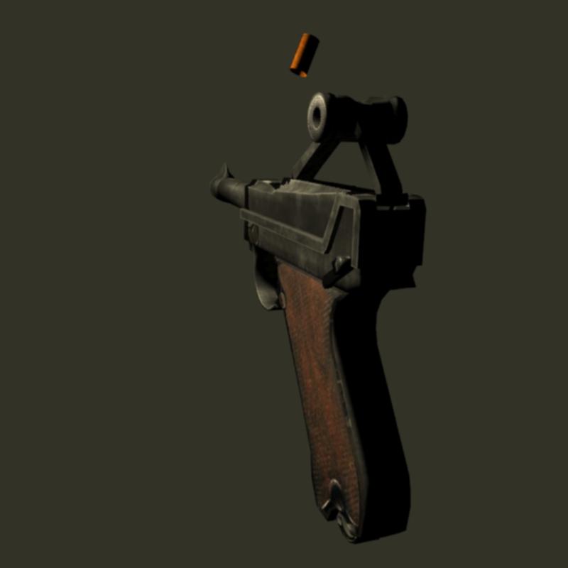 Лугер пиштољ 3д модел