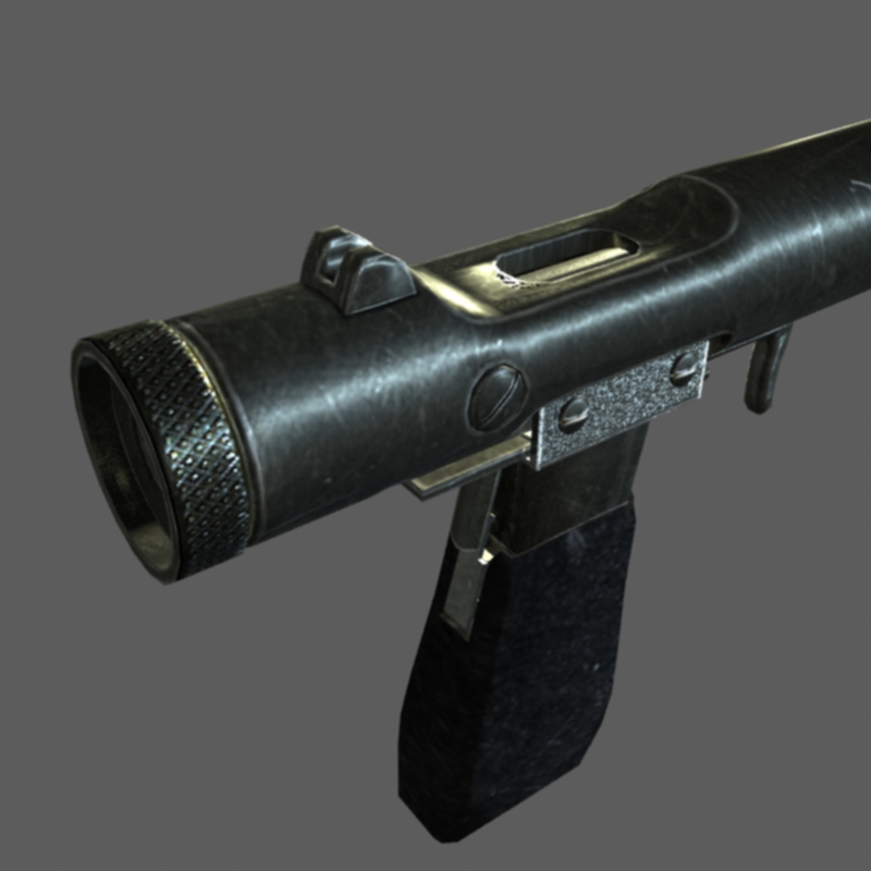 3d модель пистолета Welrod.