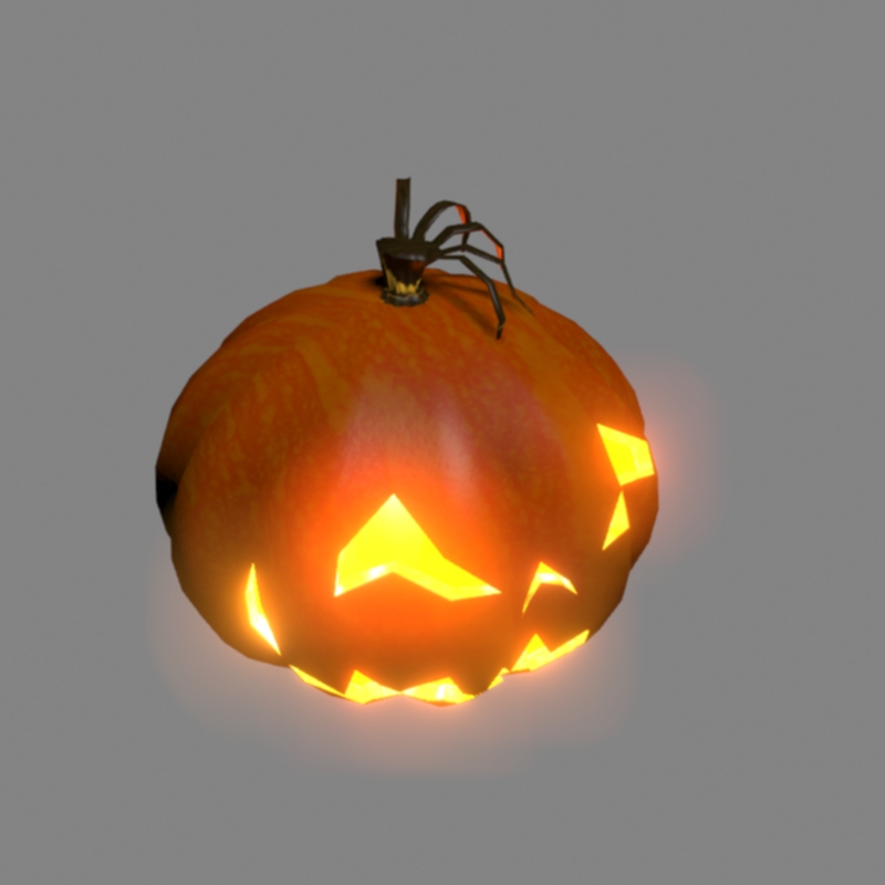 Halloween-pompoen 3d modelanimatie