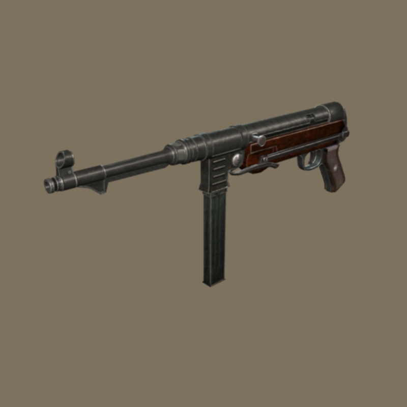 武器WWII MP 40步枪​​冲锋枪3d模型