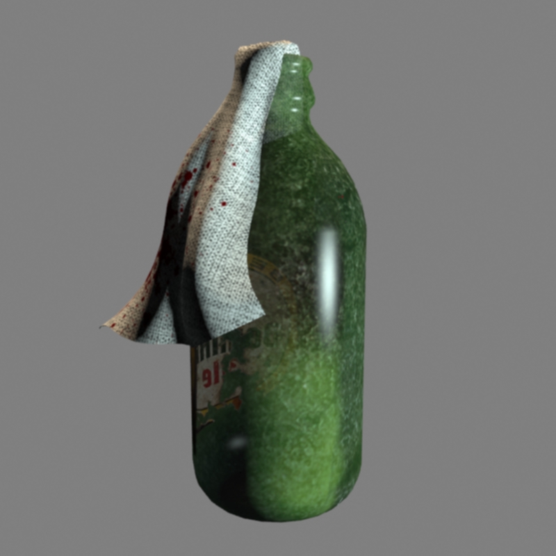 莫洛托夫酒瓶燃烧弹3d模型