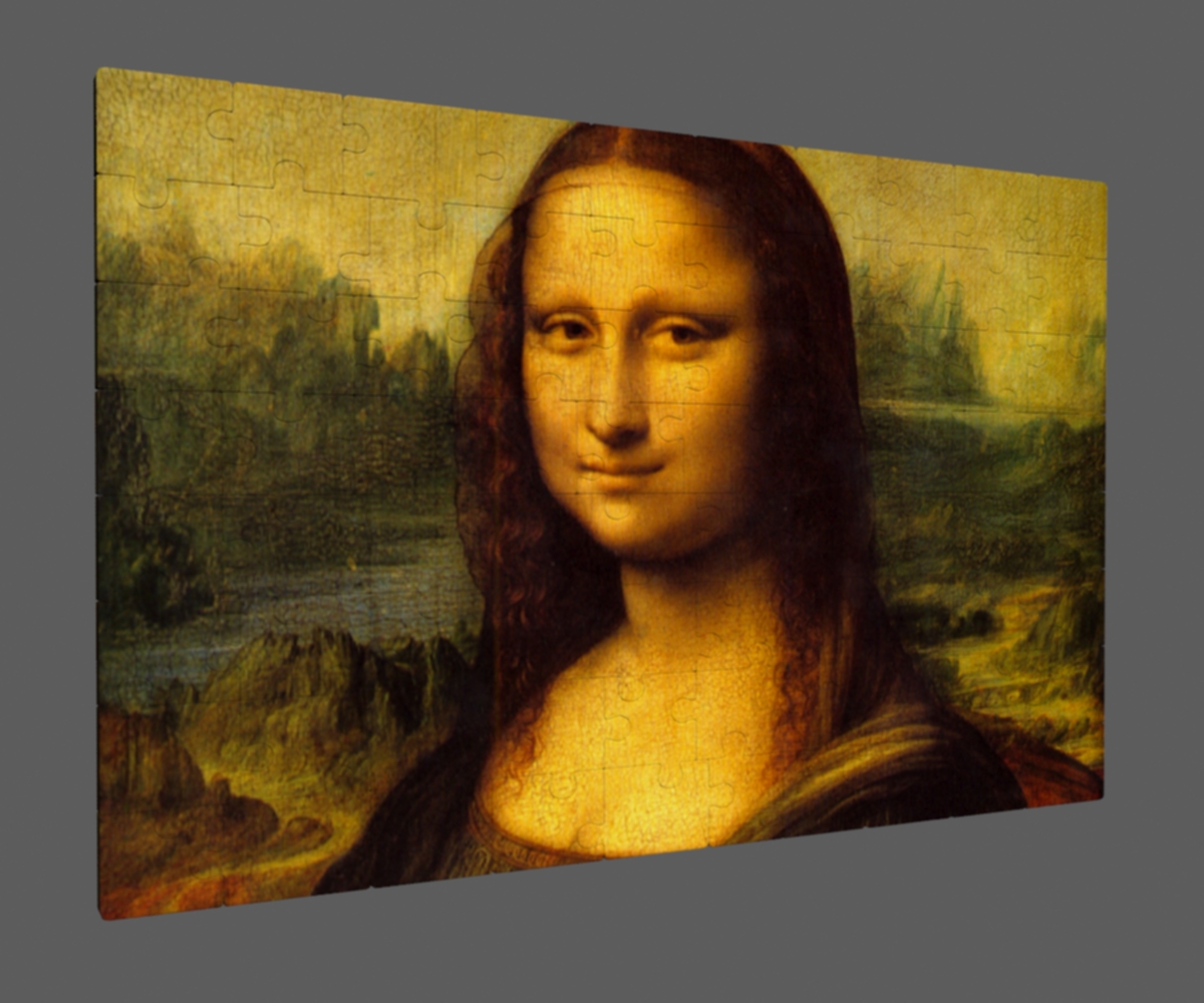 Mona Lisa puzzle 3d print model