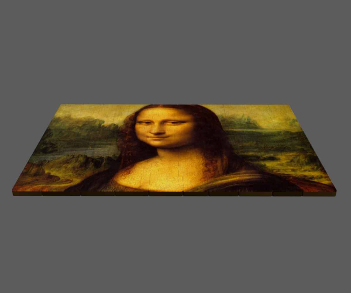 Mona Lisa bulmaca 3d baskı modeli