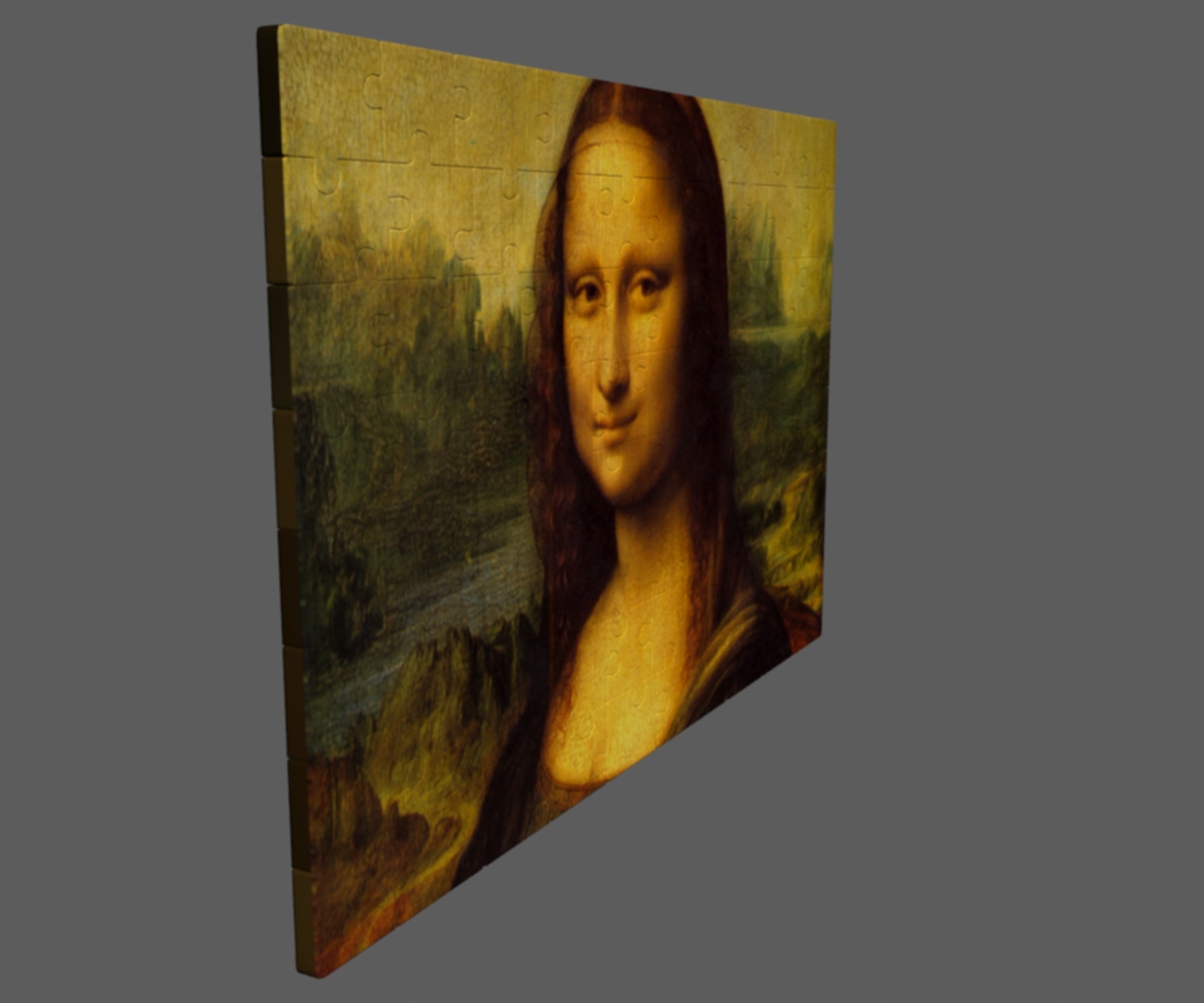 Mona Lisa puzzle 3d model tiskanja