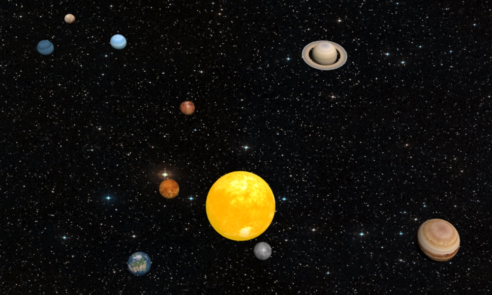 Modello 3d del sistema solare