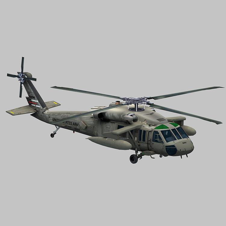 Military helicopter 3d model