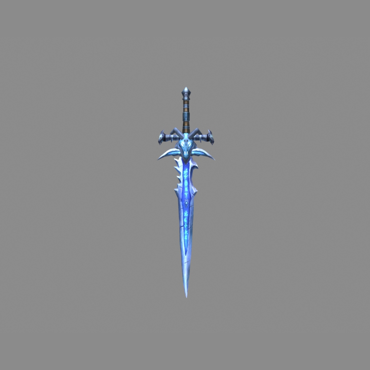 Modelo de espada 3D Frostmoure del Rey Exánime