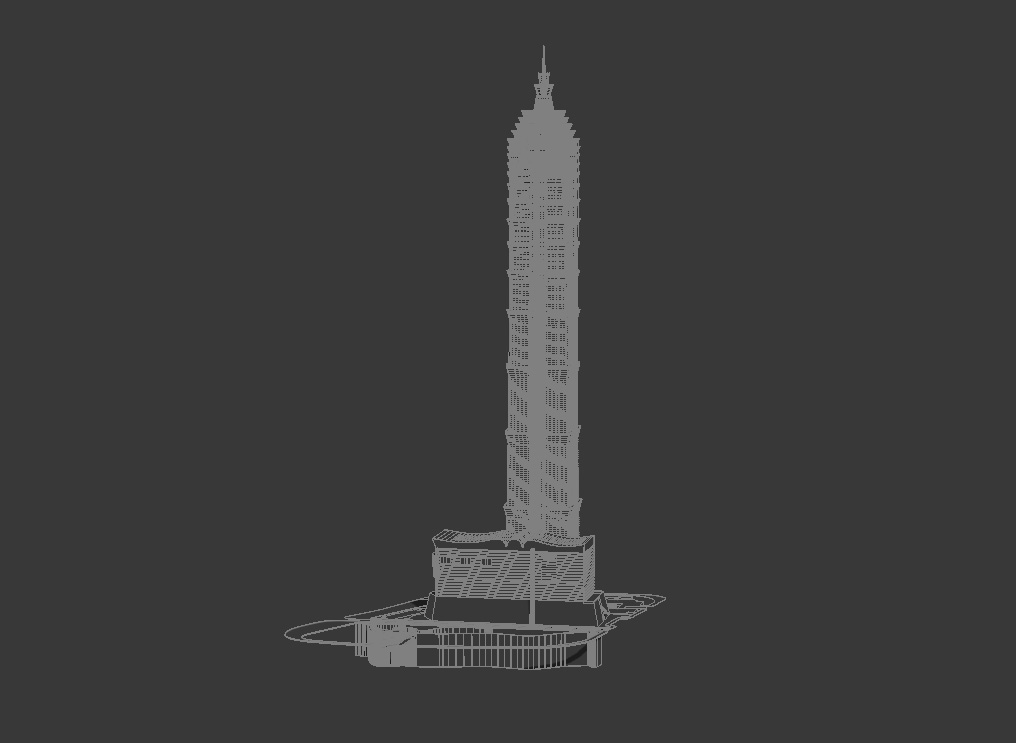 Modelo 3D del edificio Shanghai Lujiazui Jinmao