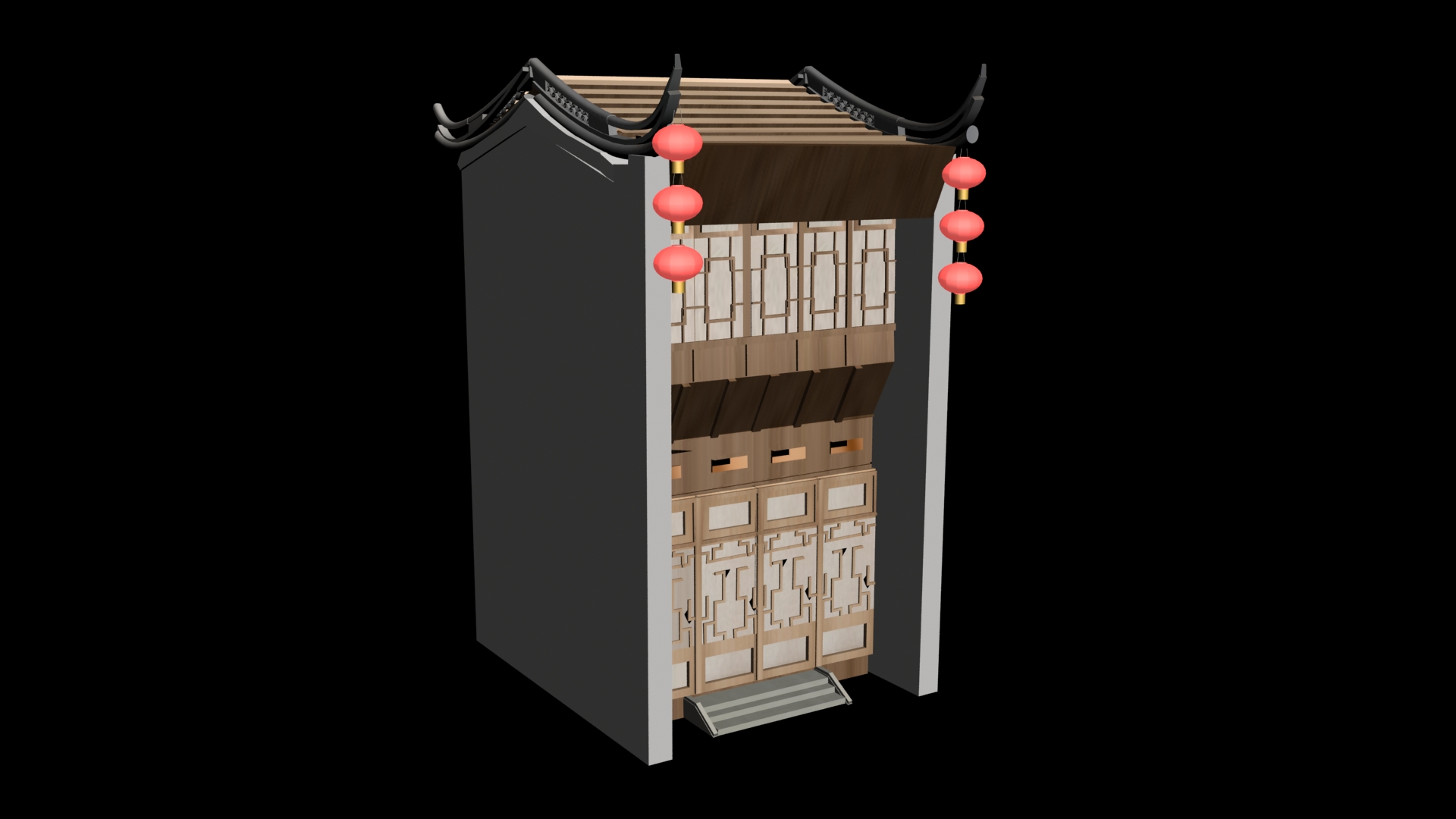 Chinese ancient house 3D model