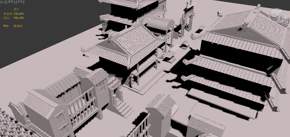 Chinese ancient style architectural 3D model