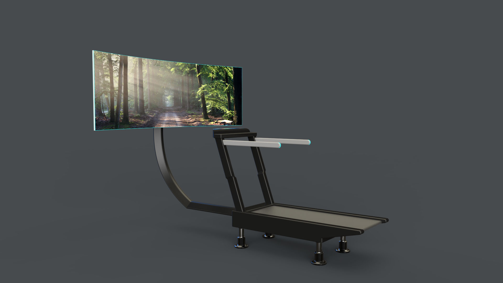 Entertainment interactive treadmill industrial design 3d model