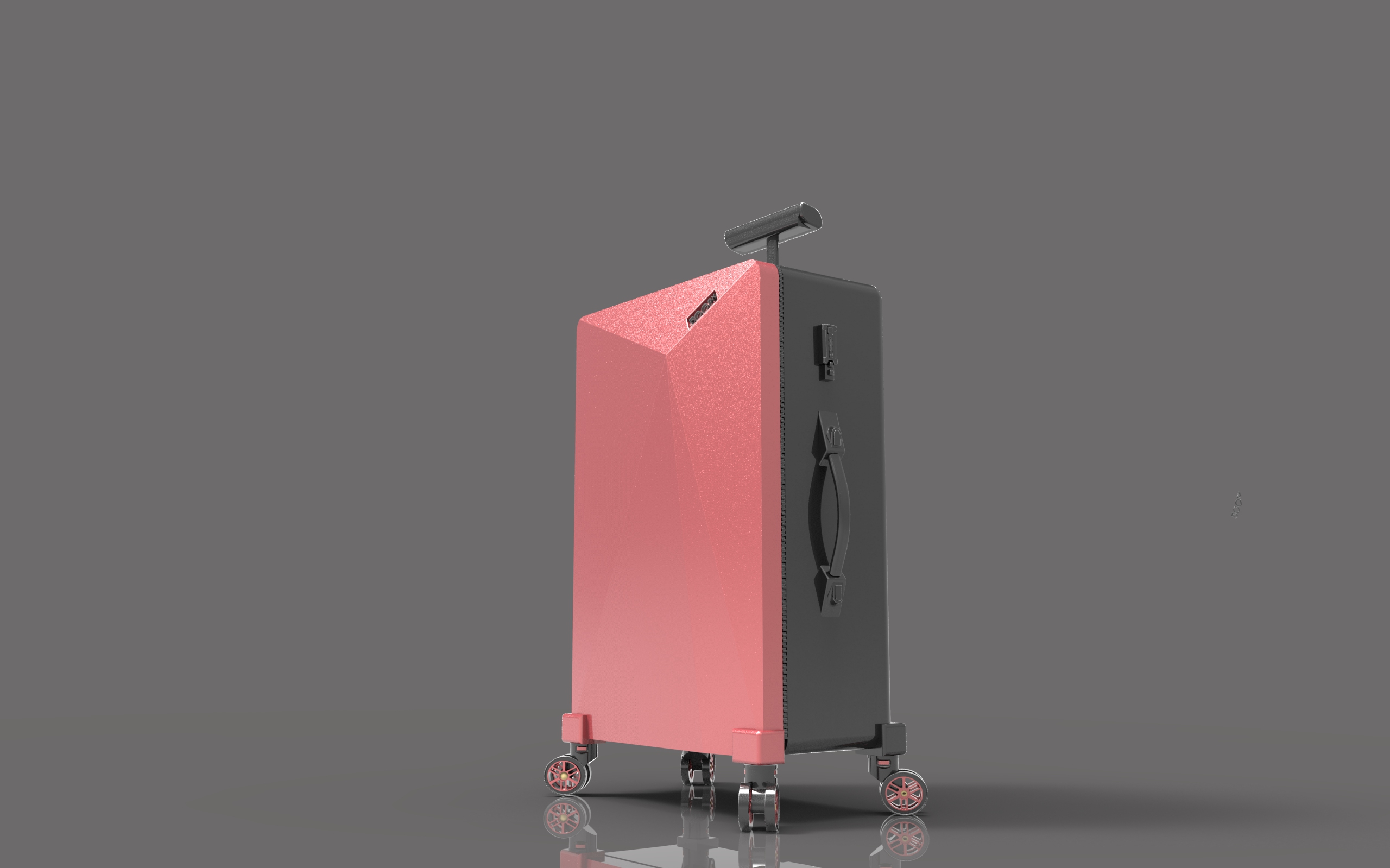Modello 3d di design industriale di bagagli
