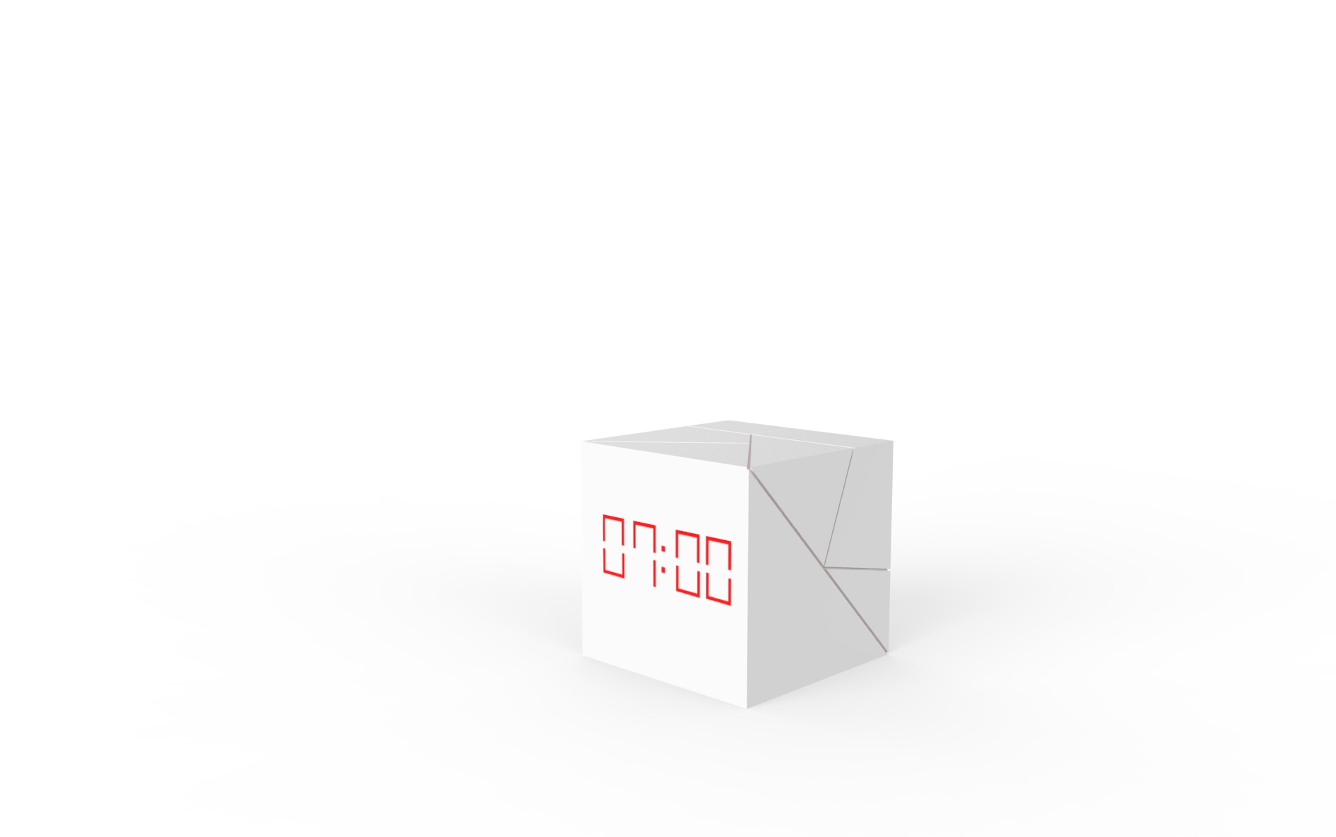 Interactive alarm clock industrial design 3d model