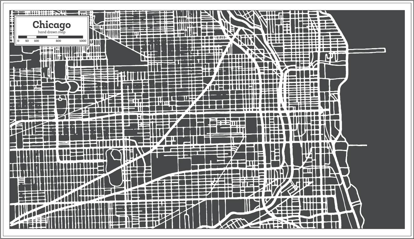 Ручные рисунки Карты международных городов Vector AI