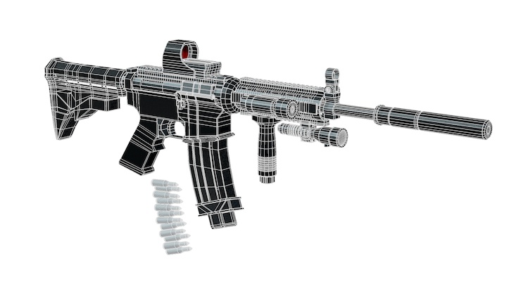 Carbine M4 3D-model