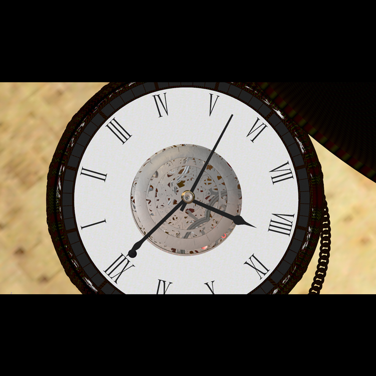 Orologio da taschino d'epoca in oro Animazione del modello 3d