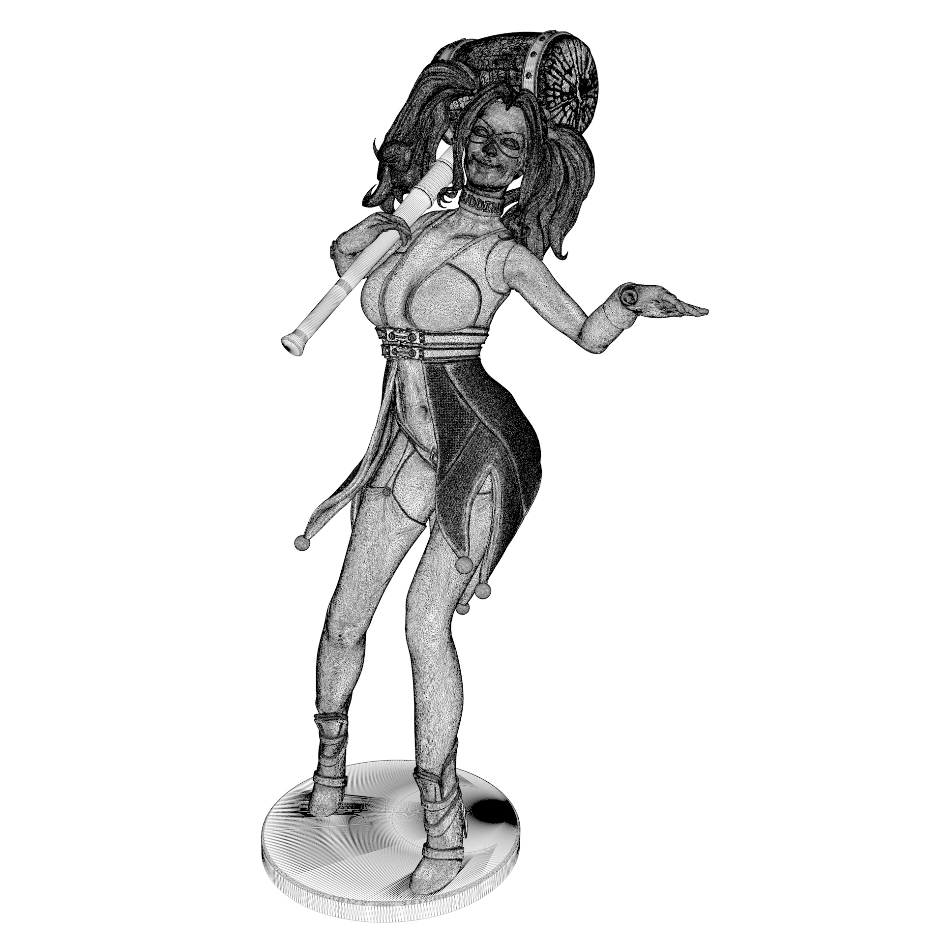 Harley Quinn 3D-Druckmodell