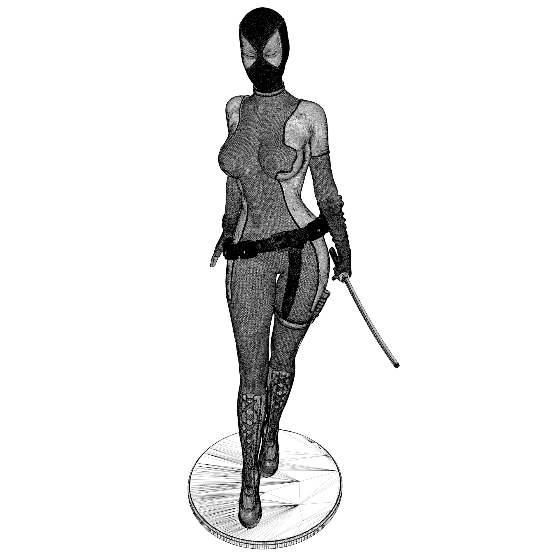 Lady Deadpool 3D-Druckmodell