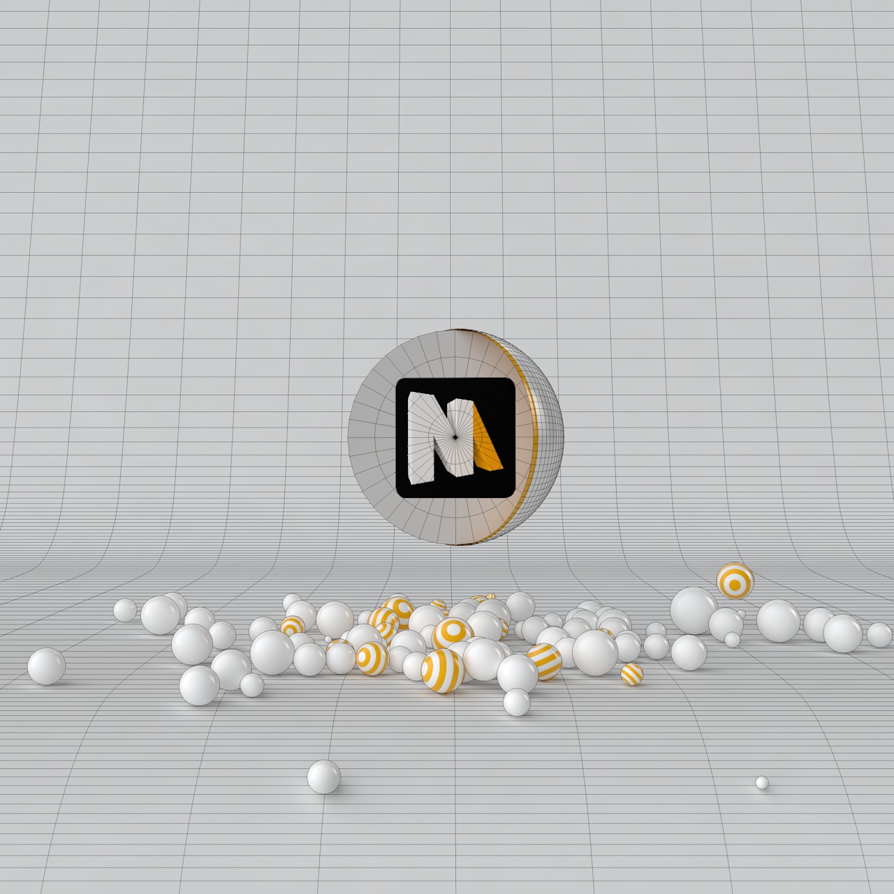 Ball Logo 3D model with Animation 