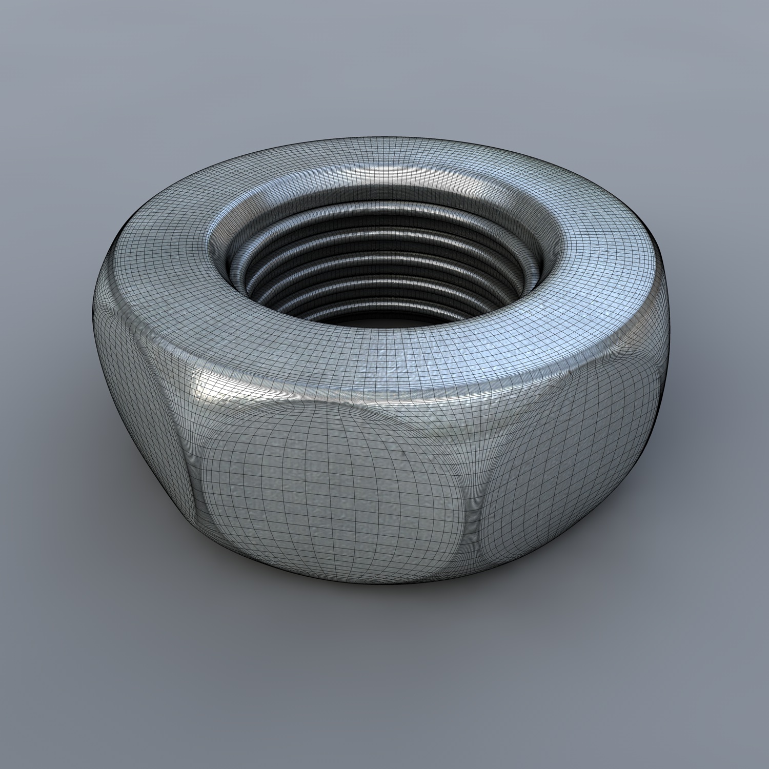 Metall Nuss 3D-Modell