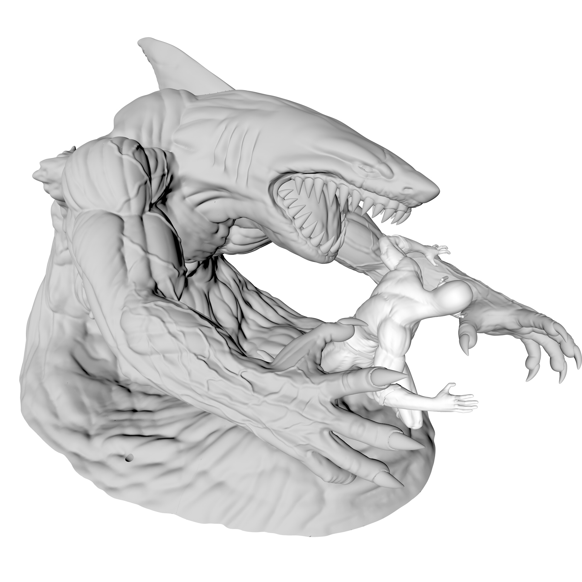King Shark and Flash 3d printing model