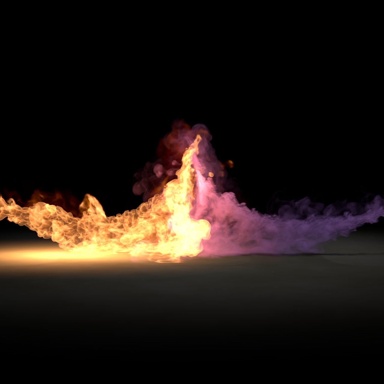 Füst tűz 3d részecske animáció turbulenciaFD