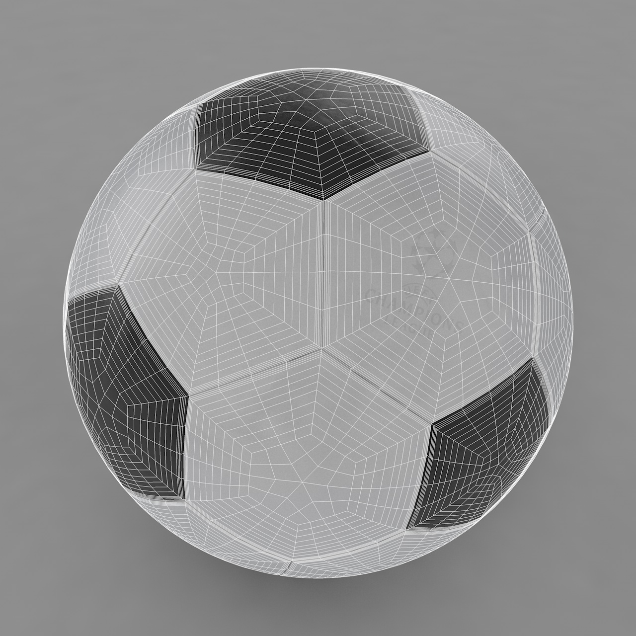 3d model van de voetbal.