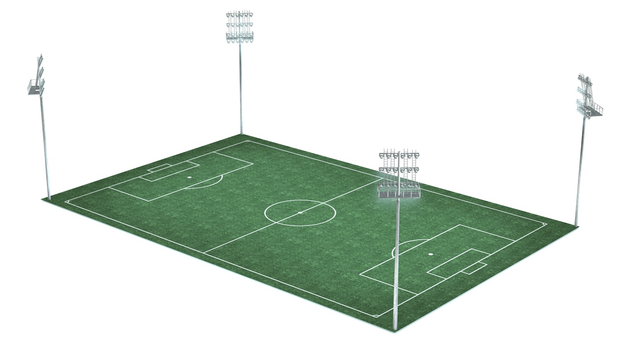 Modell des Fußballplatzes 3d