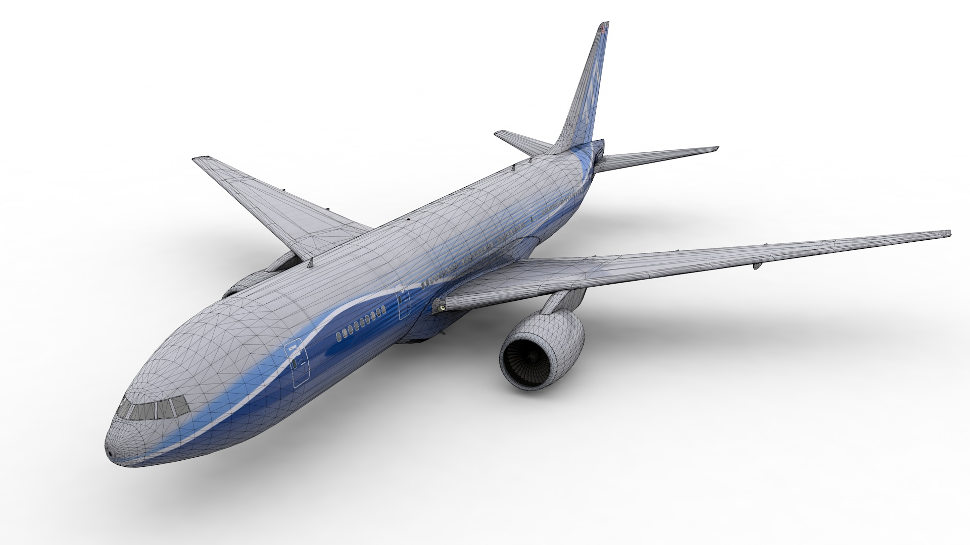 Avion de pasajeros modelo 3d