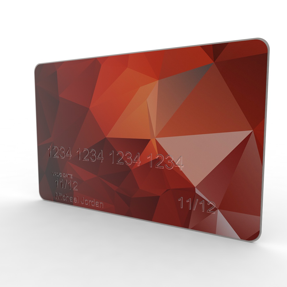 3D model kreditní karty