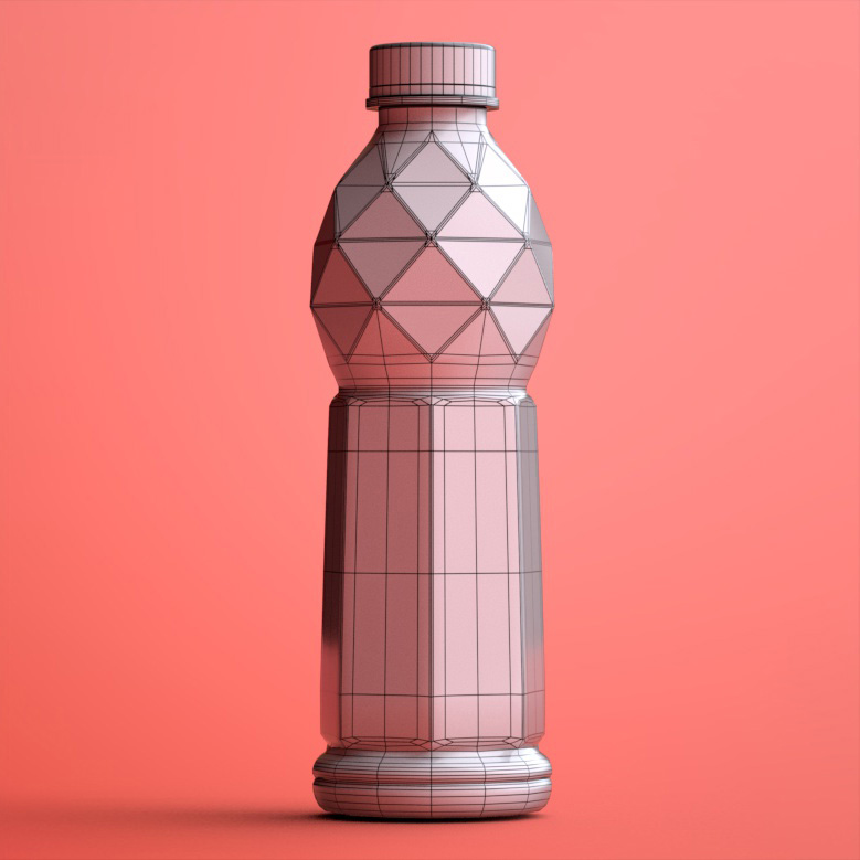 Drink Bottle 3d model with plugin Arnold