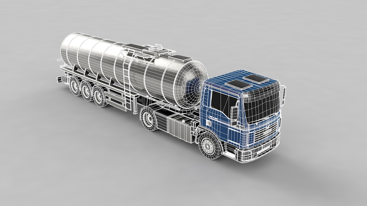 Oil Tank Truck 3d model