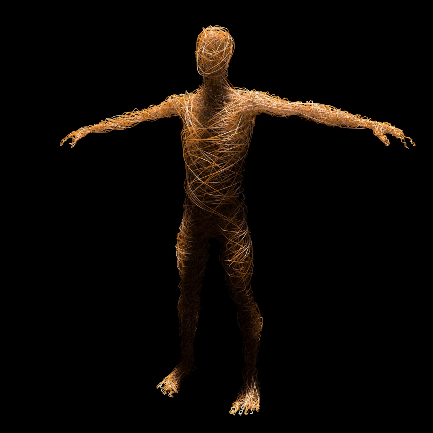 Human body weave 3d model
