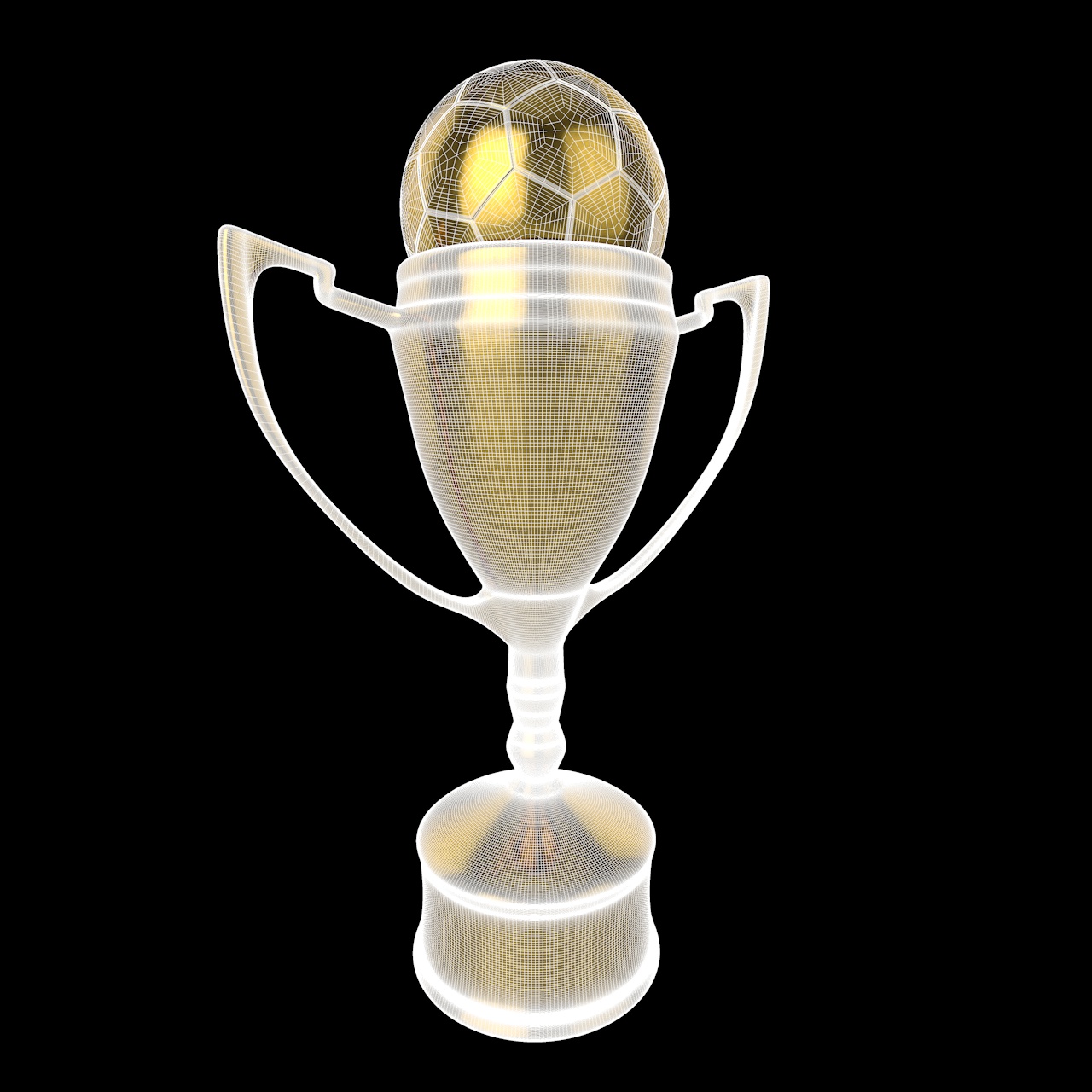 Soccer Trophy 3d modell bajnoki arany csésze tiszteletére hírnevét