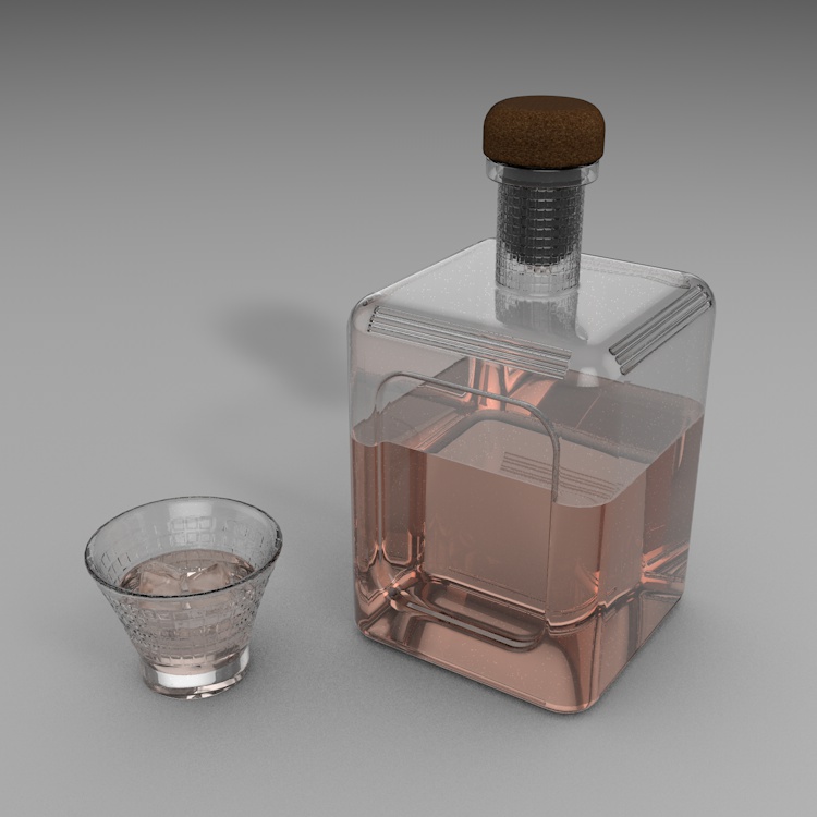 Whisky 3d-modell