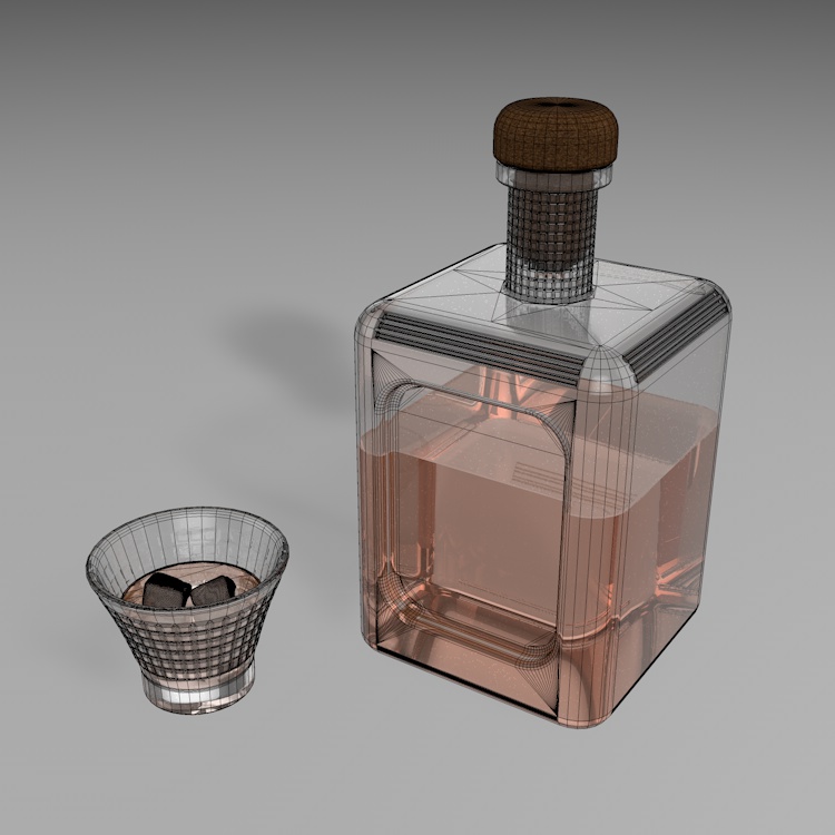 Whisky modèle 3d