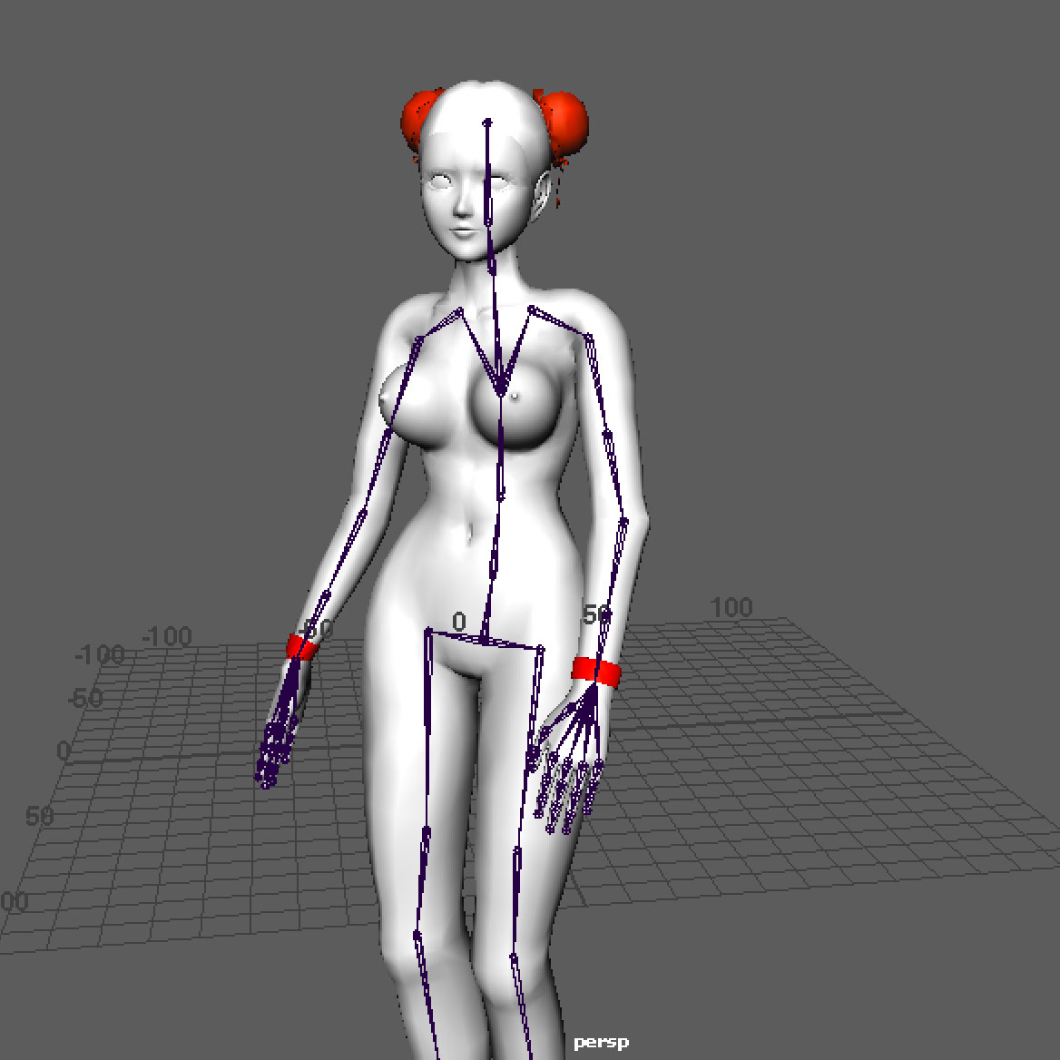 Rigged Human Body 3d model with Animation