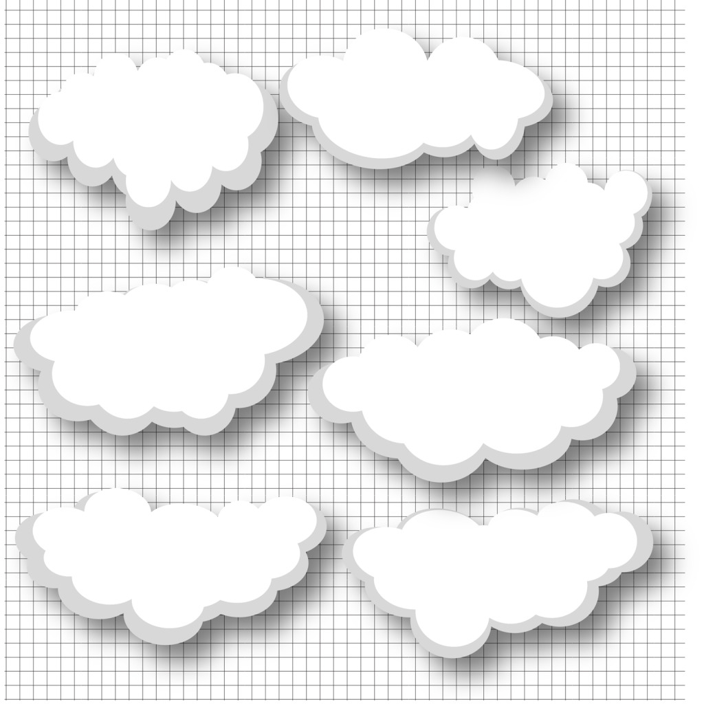 3D nube AI vector